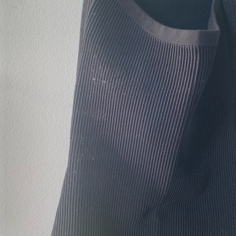 Babaton Sculpt Knit Black Strapless Dress - Picture 4 of 8